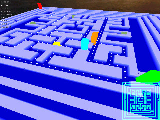3D Pacman game screen