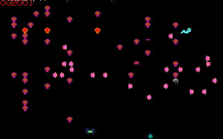 Centipede early development game screen