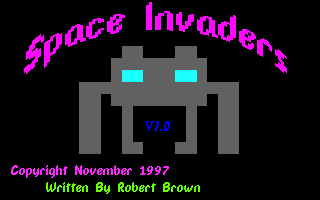 Space Invaders title screen