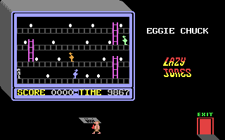 Lazy Jones Eggie Chuck game screen