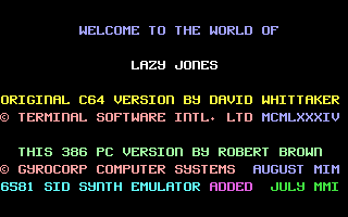 Lazy jones store commodore 64