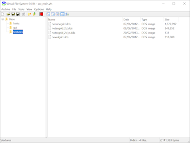Virtual File System v3 editor screen
